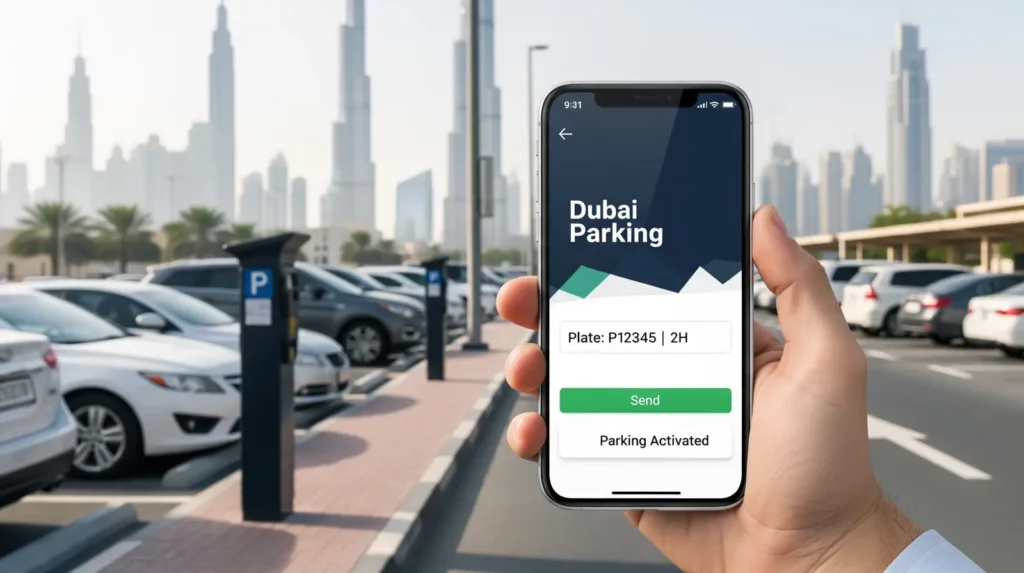 Parking in Dubai by SMS