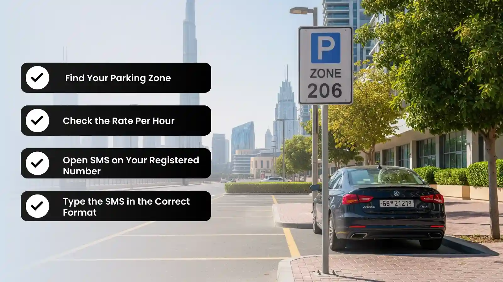 How to Put Parking in Dubai by SMS