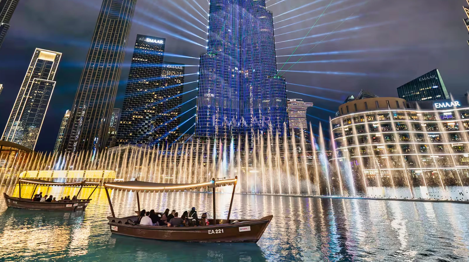 Dubai Fountain and Downtown Area